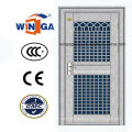 China Style Exterior Entrance Stainless Steel Security Glass Door (W-GH-23)